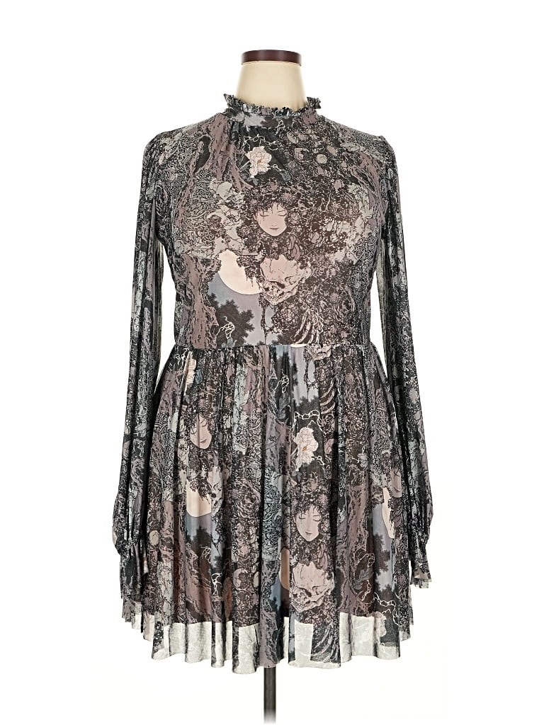 Pre-owned Blackmilk Casual Dress In Gray