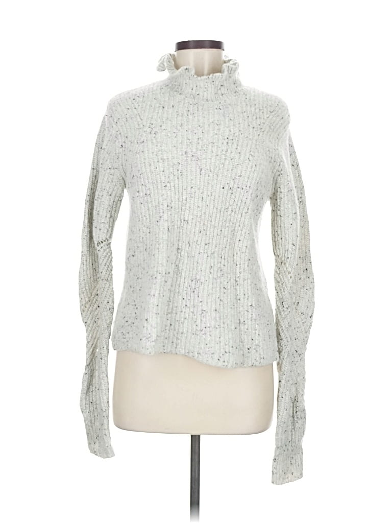 Pre-owned Joie Turtleneck Sweater In Silver
