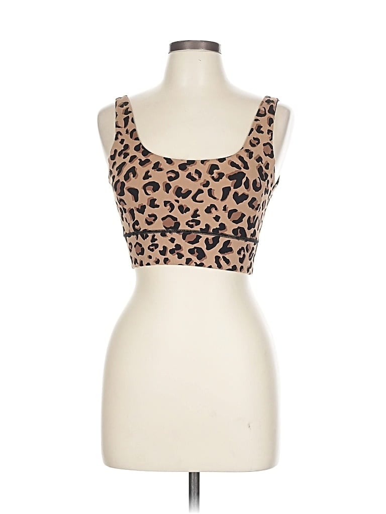 Pre-owned Ivl Collective Tank Top Tan Sweetheart Neckline Tops In Brown