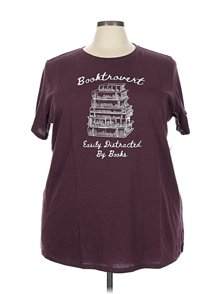 Torrid Short Sleeve T-shirt In Burgundy