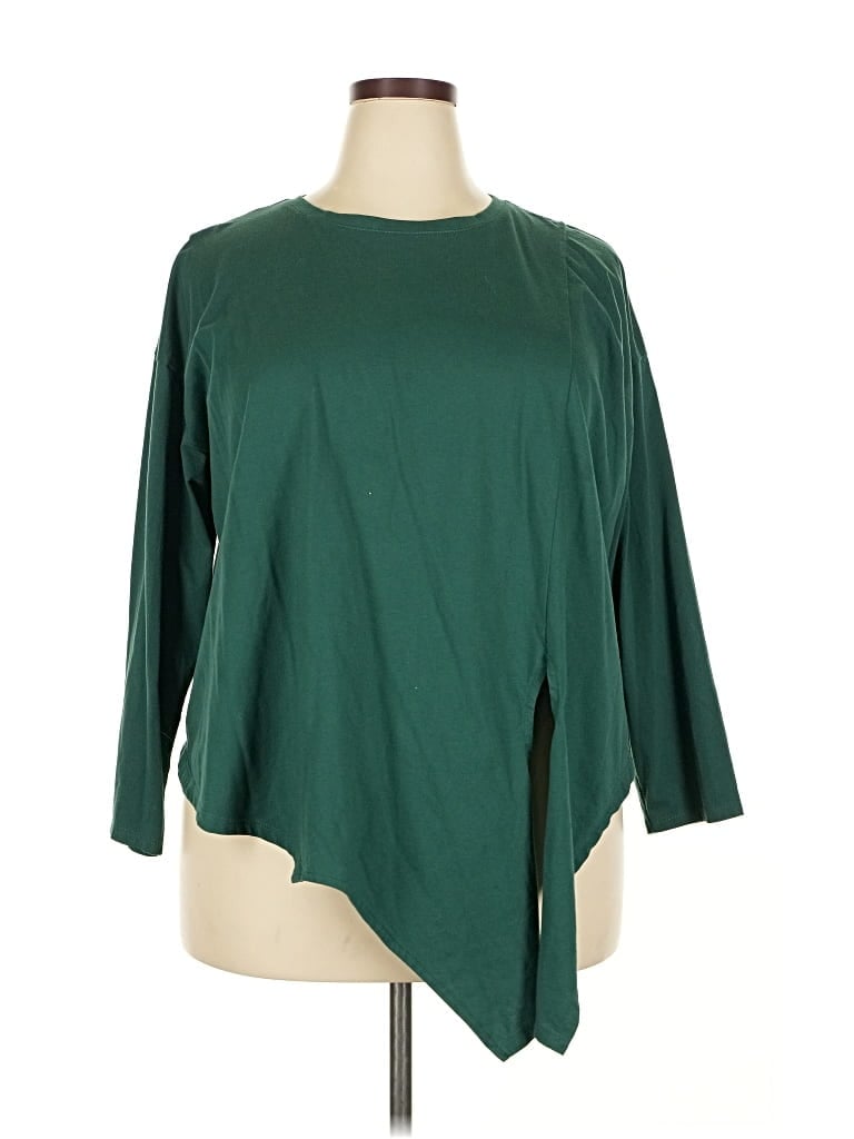ELOQUII Pre-owned 3/4 Sleeve T-shirt In Green