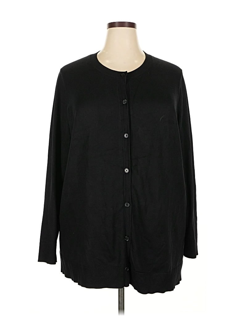Pre-owned Lane Bryant Cardigan Sweater In Black