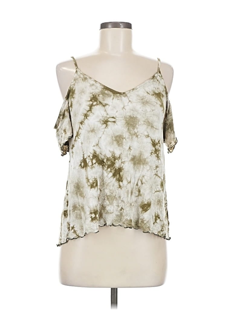 Pre-owned American Eagle Outfitters Tank Top Ivory Cold Shoulder Neckline Tops In White