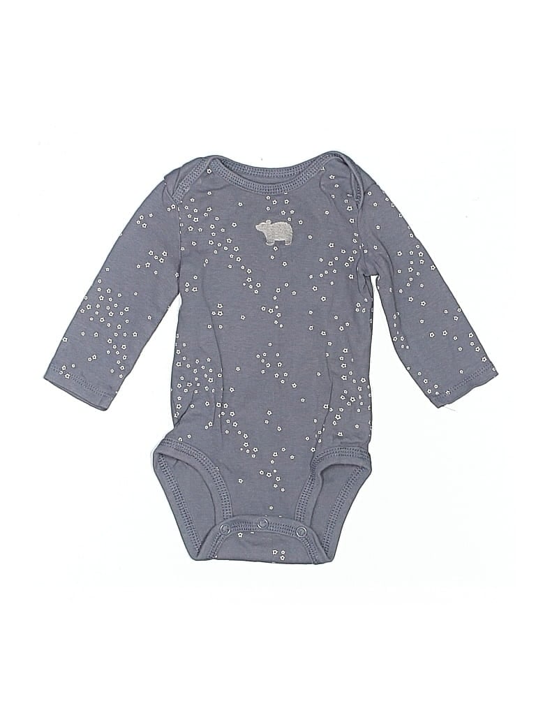 Pre-owned Just One You Made By Carter's Babies' Long Sleeve Onesie In Gray