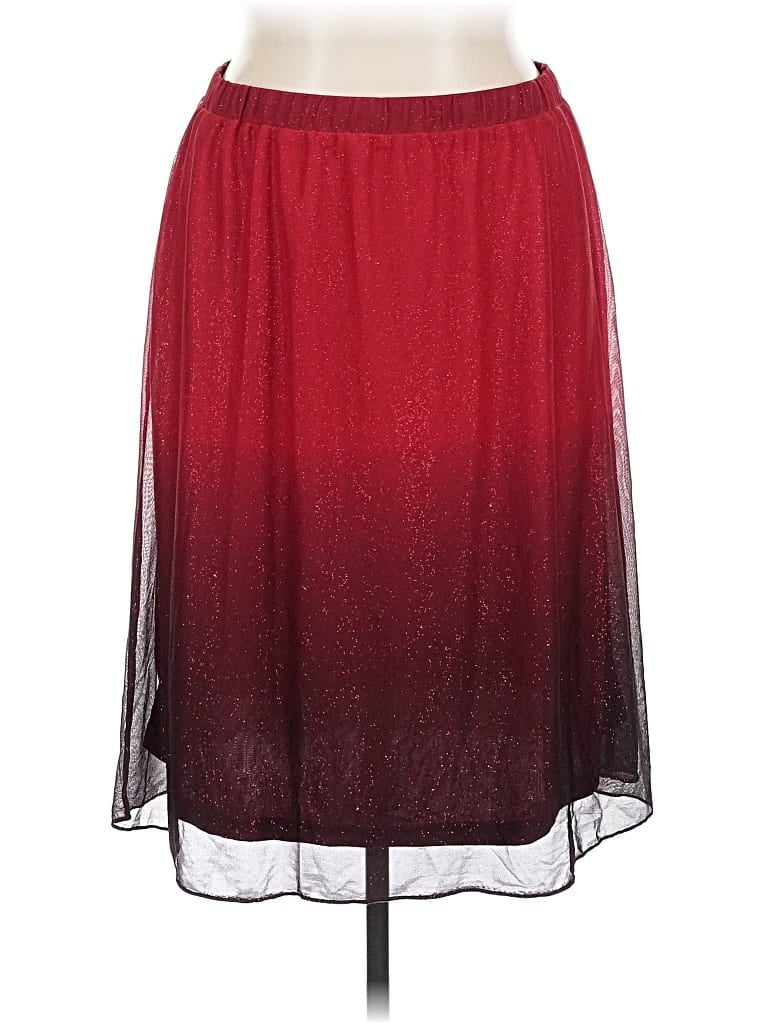 Pre-owned Sara Michelle Casual Skirt In Burgundy