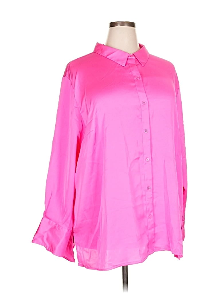 Pre-owned A New Day Long Sleeve Blouse In Pink