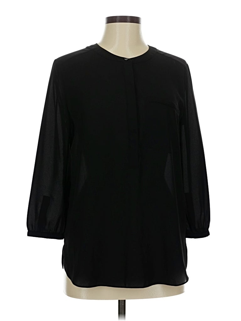 Pre-owned Nydj 3/4 Sleeve Blouse In Black