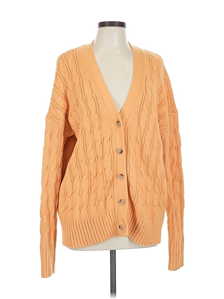 Pre-owned Maeve By Anthropologie Cardigan Sweater In Orange
