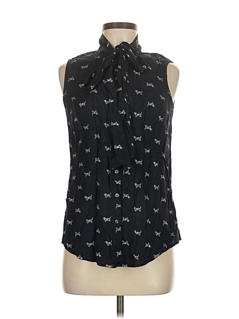 Pre-owned Tommy Hilfiger Sleeveless Blouse In Black