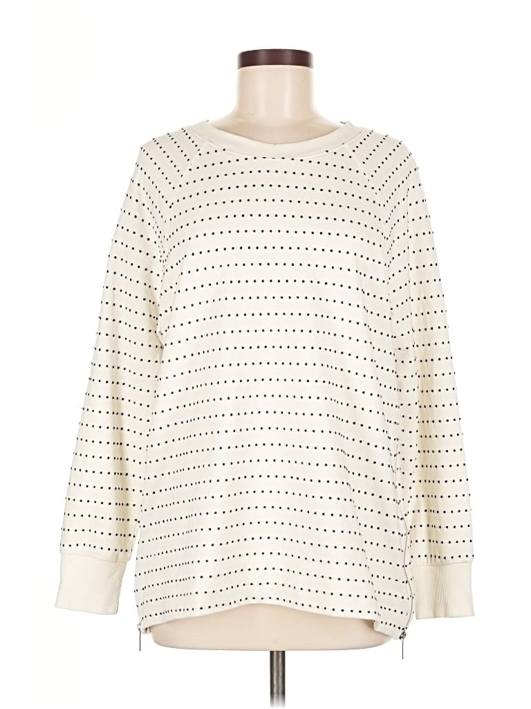 Pre-owned Lou & Grey Pullover Sweater In White