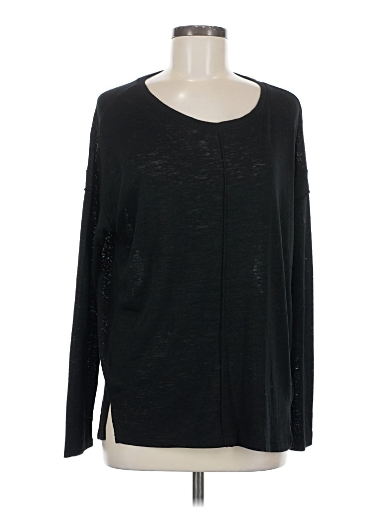 Pre-owned Banana Republic Long Sleeve T-shirt In Black