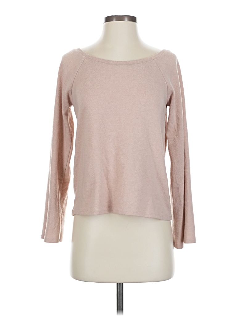 Pre-owned 1.state 3/4 Sleeve T-shirt In Brown