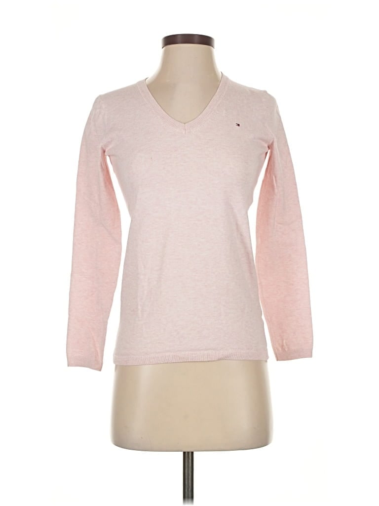 Pre-owned Tommy Hilfiger Pullover Sweater In Pink