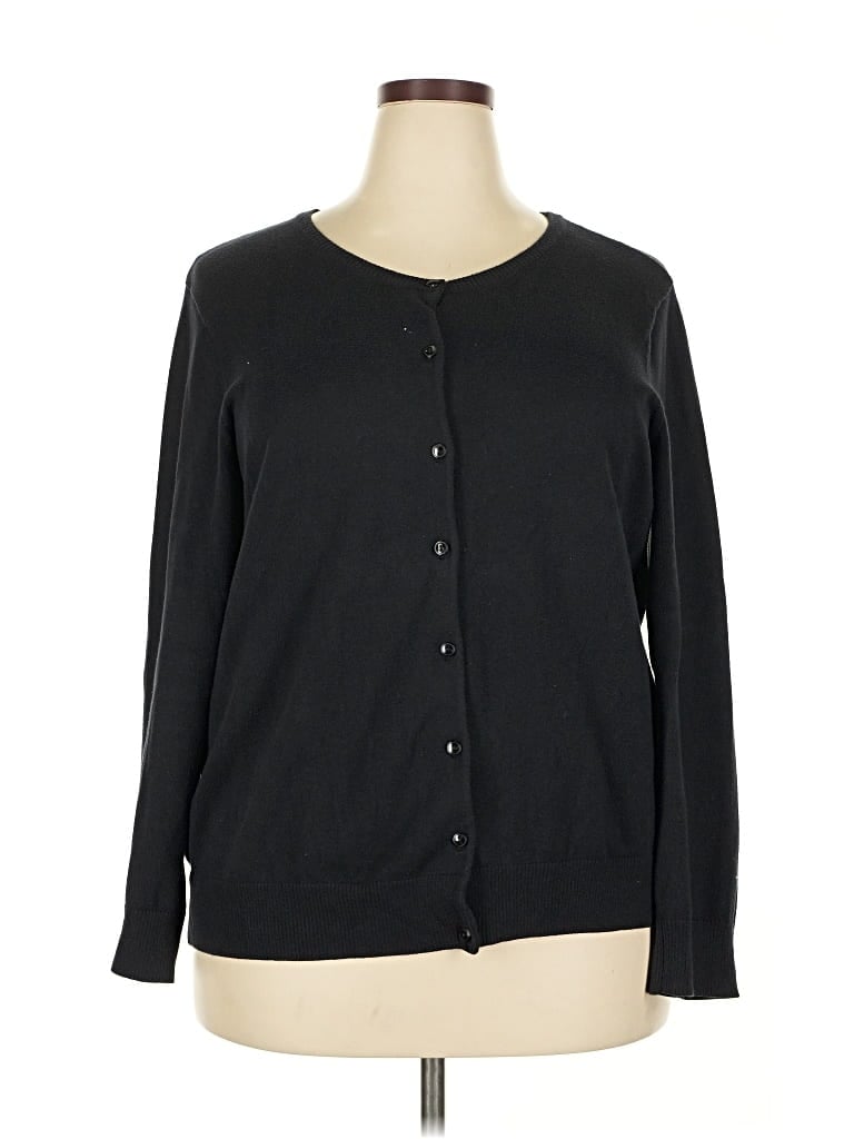 Pre-owned L.l.bean Cardigan Sweater In Black