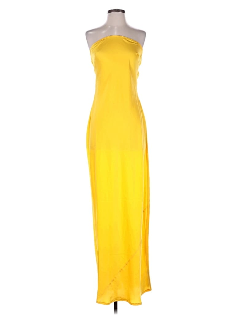Pre-owned Asos Design Cocktail Dress In Yellow