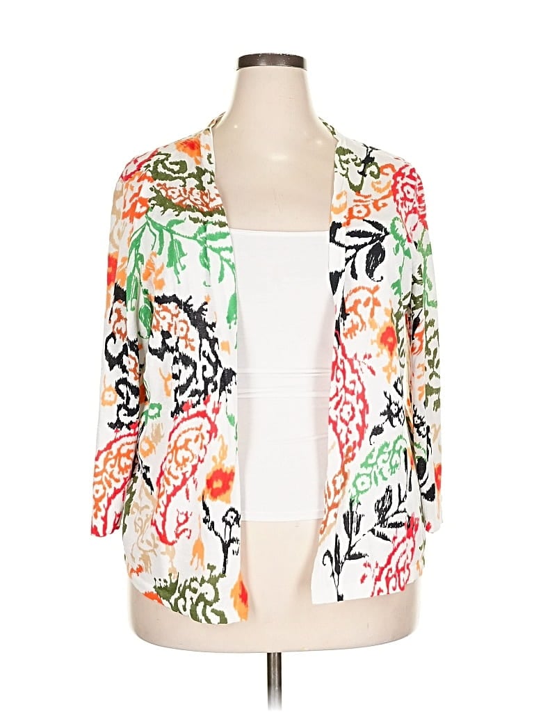 Pre-owned Chico's Kimono In Orange