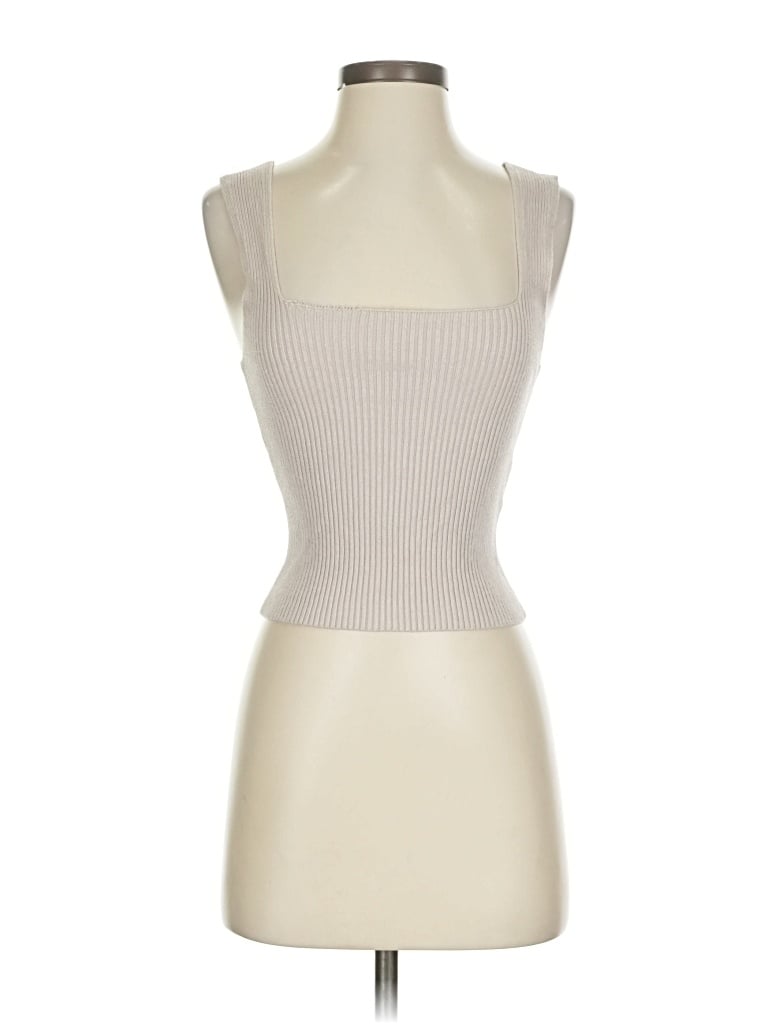 Pre-owned Abercrombie & Fitch Tank Top Ivory Strapless Neckline Tops In White