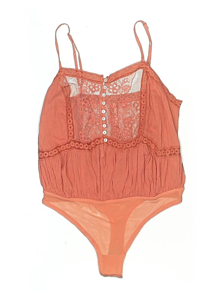 Pre-owned Free People Bodysuit In Orange