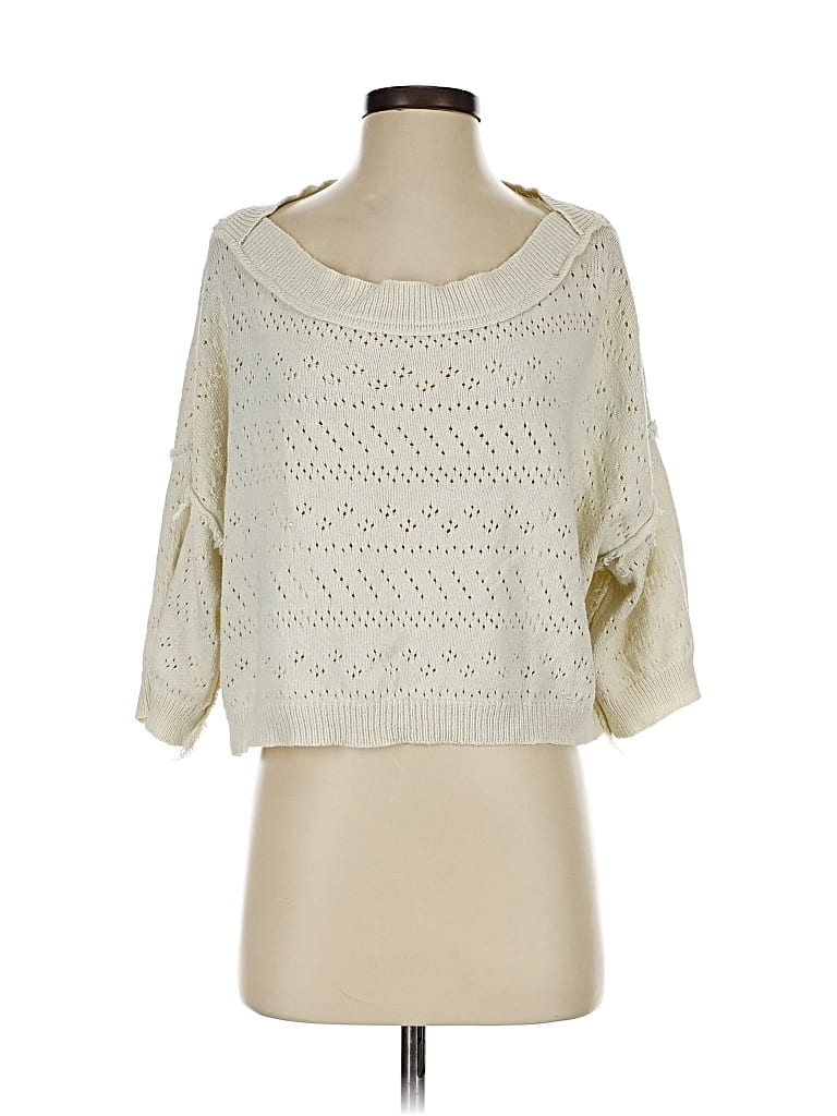 Pre-owned Free People Cardigan Sweater In White