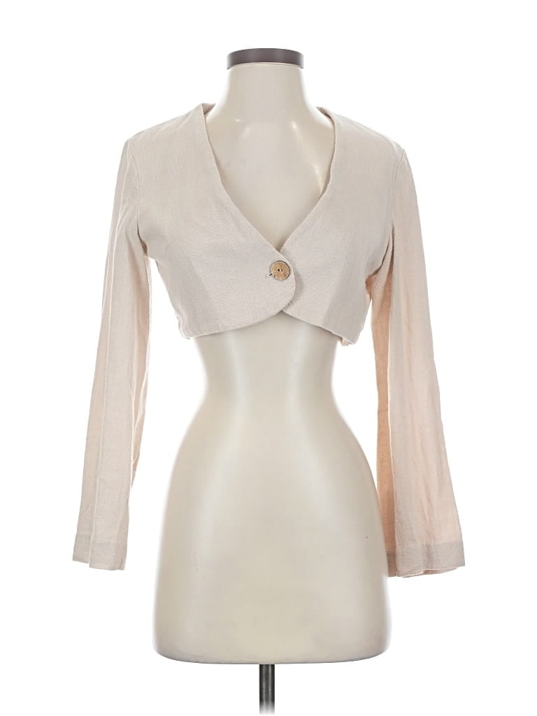 Pre-owned Free People 3/4 Sleeve Blouse In White