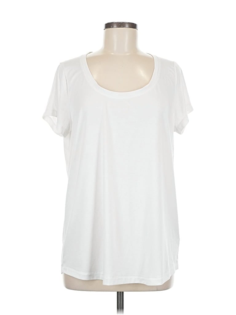 Pre-owned Athleta Short Sleeve T-shirt In White
