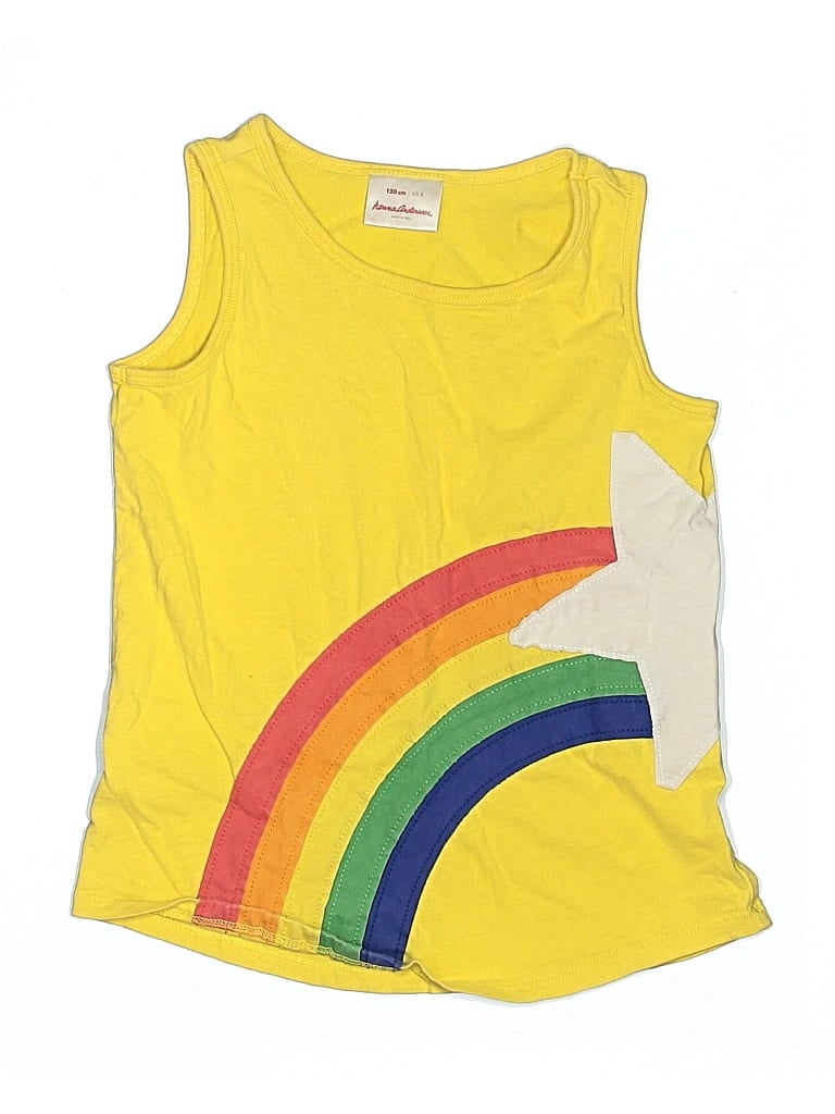 Pre-owned Hanna Andersson Kids' Sleeveless T-shirt In Yellow