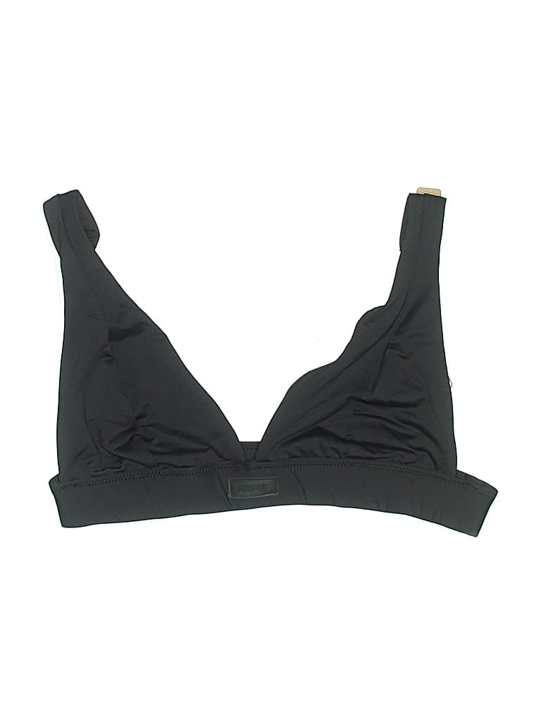 SKIMS Pre-owned Swimsuit Top Black Solid Pattern Swimwear