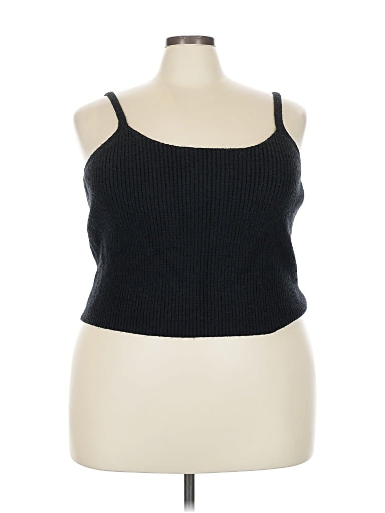Pre-owned Cider Tank Top Black Strapless Neckline Tops