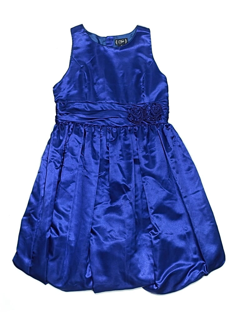 Pre-owned Chaps Kids' Dress In Blue