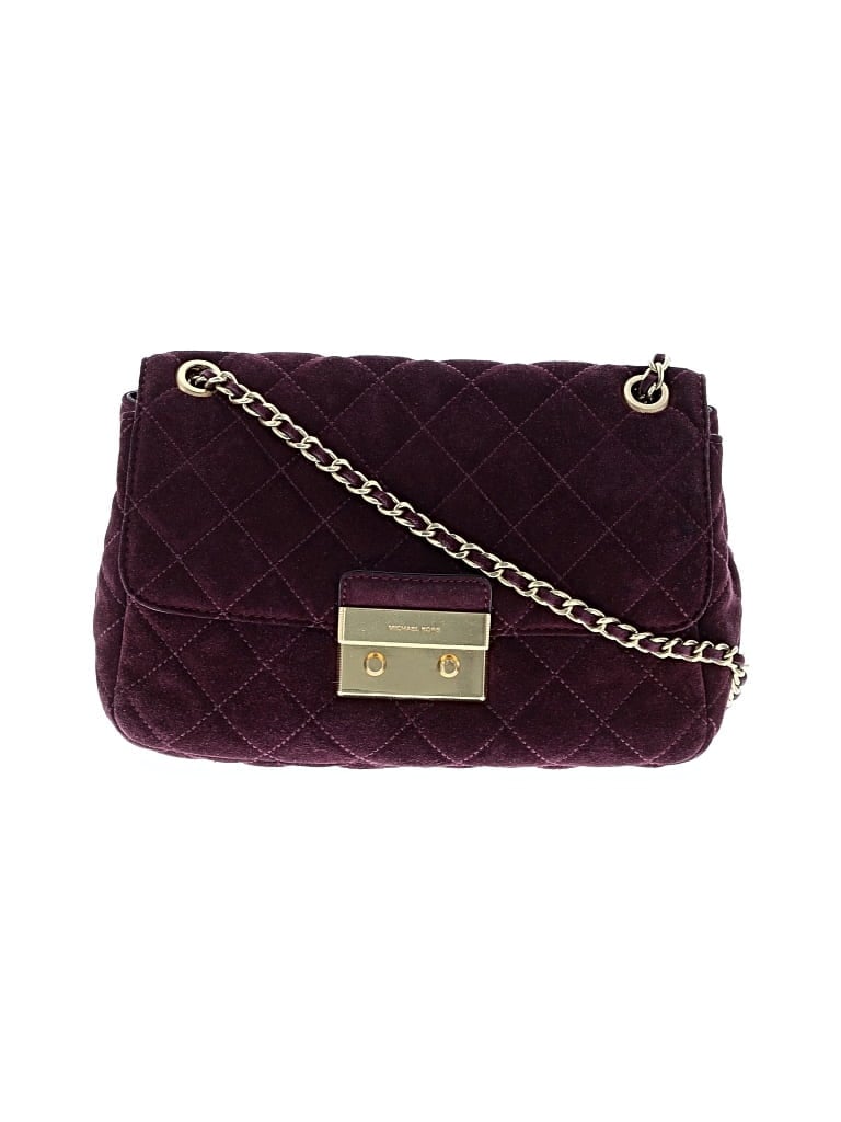 Pre-owned Michael Michael Kors Leather Satchel In Burgundy