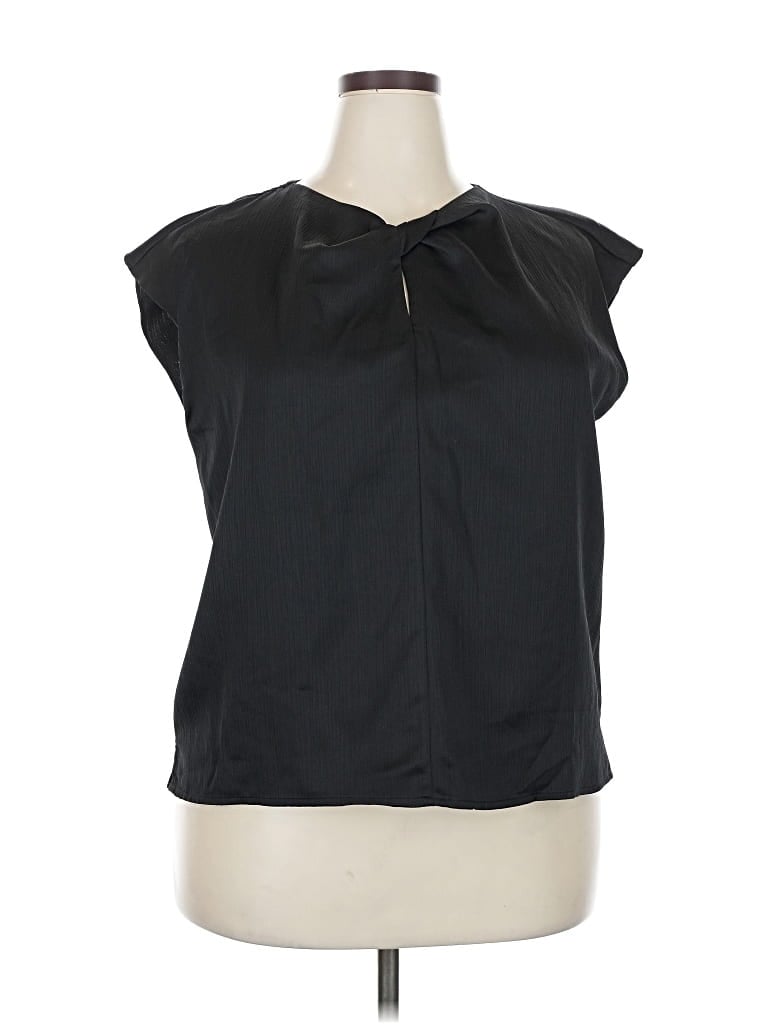 Pre-owned Nine West Sleeveless Blouse In Black