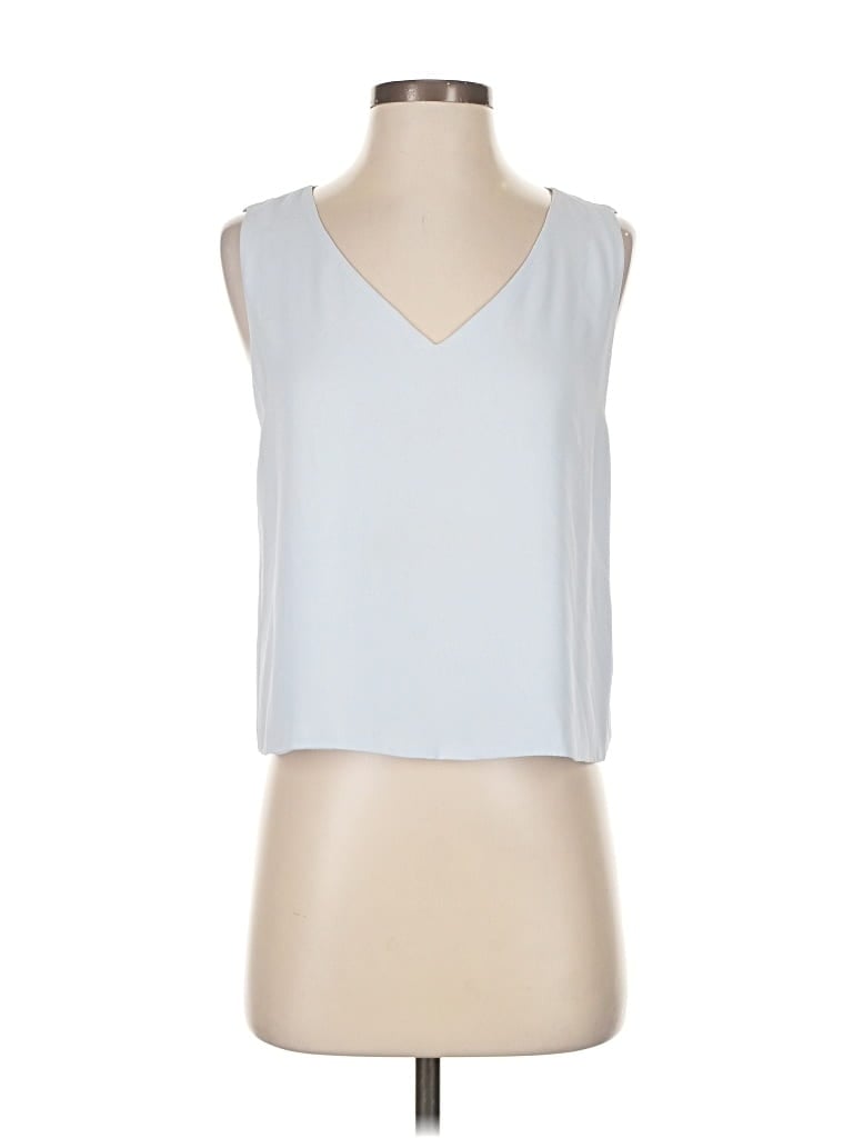 Pre-owned Babaton Sleeveless Top Silver V Neck Tops