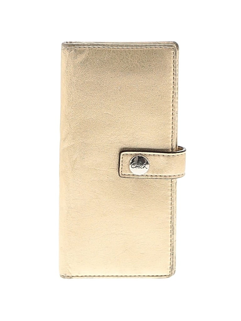 Pre-owned Coach Wallet In Gold