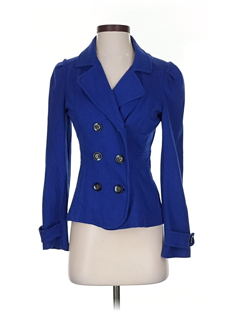 Pre-owned Forever 21 Blazer Jacket In Blue