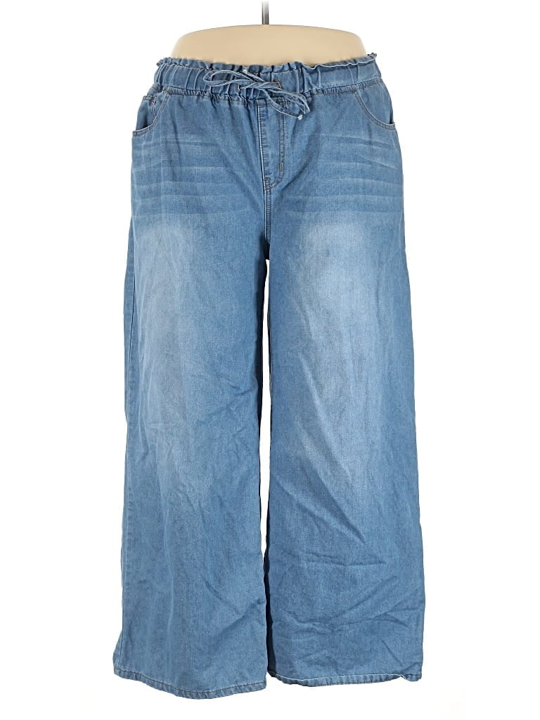 Pre-owned Shein Curve Jeans In Blue