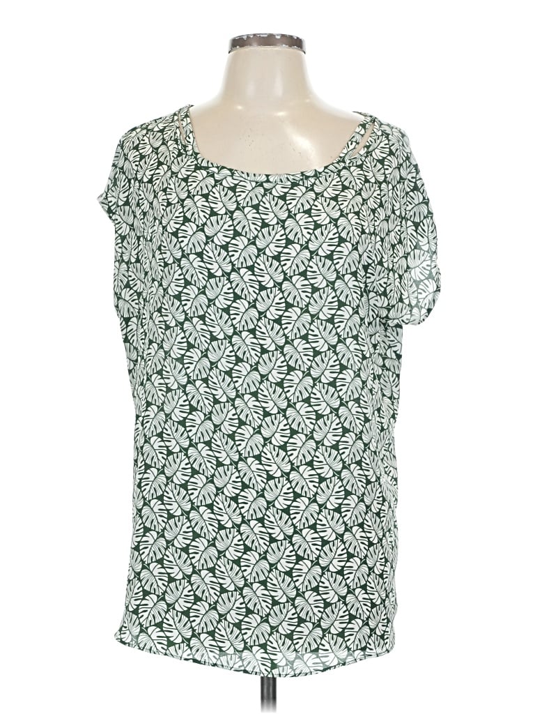 ANN TAYLOR LOFT Pre-owned Short Sleeve Blouse In Green