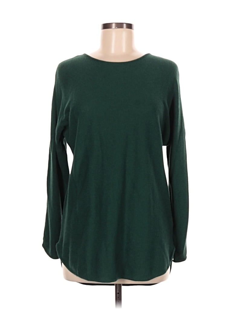 Pre-owned Michael Michael Kors Long Sleeve Top Green Boatneck Tops