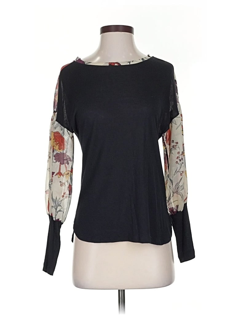 Pre-owned Tiny Long Sleeve Blouse In Black