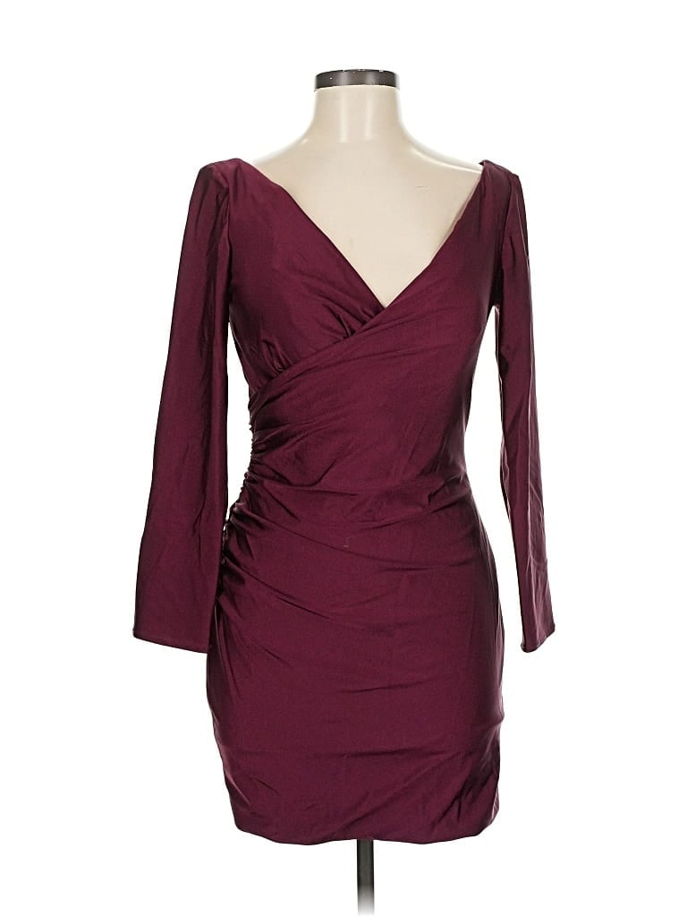 Pre-owned La Femme Cocktail Dress In Burgundy