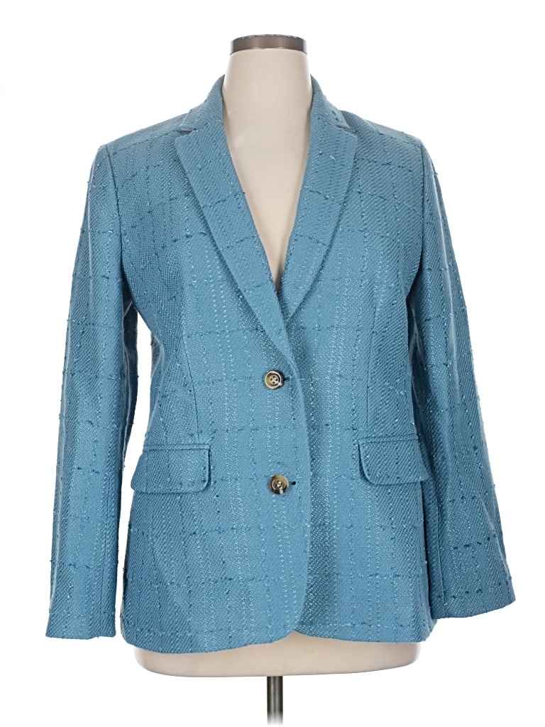 Pre-owned Ann Taylor Blazer Jacket In Blue