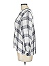 Michael Stars Plaid Gray Silver 3/4 Sleeve Button-Down Shirt Size Lg (2) - photo 5