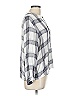 Michael Stars Plaid Gray Silver 3/4 Sleeve Button-Down Shirt Size Lg (2) - photo 4