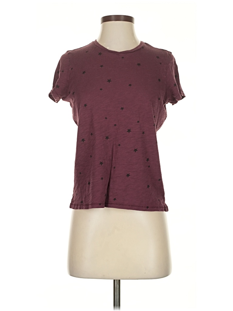 Pre-owned Goldie Short Sleeve T-shirt In Burgundy