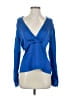 Nasty Gal Inc. 100% Polyester Blue Long Sleeve Blouse Size 2 - photo 1