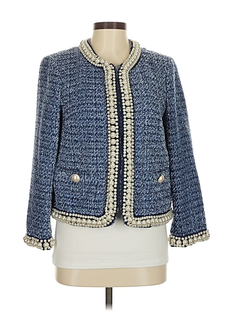 Pre-owned Kate Spade New York Blazer Jacket In Blue