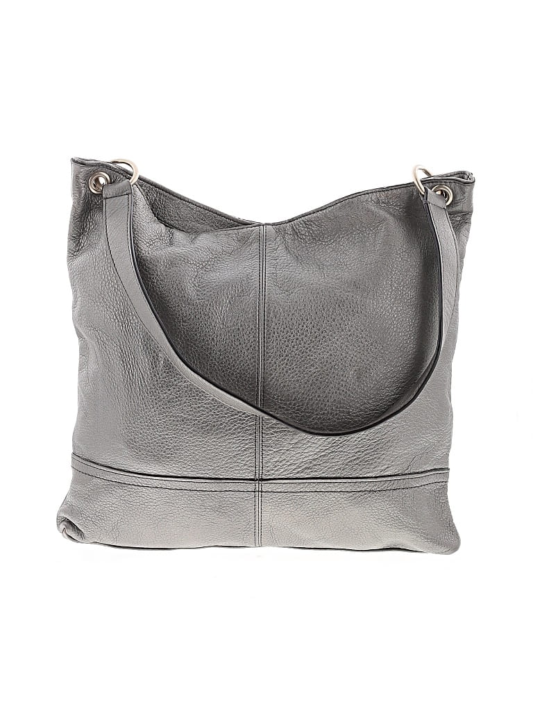 Pre-owned Banana Republic Leather Shoulder Bag In Silver