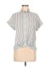Soeur Stripes Ivory Short Sleeve Blouse Size 7 - photo 1