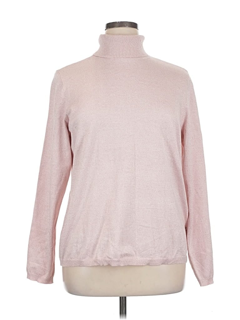 Pre-owned Chico's Turtleneck Sweater In Pink