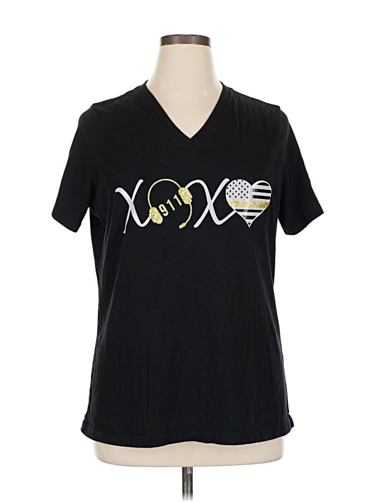 Pre-owned Bella+canvas Short Sleeve T-shirt In Black