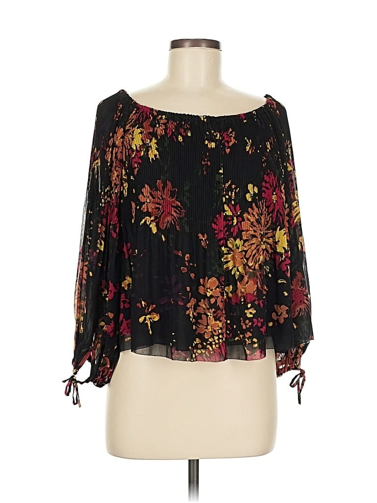 Pre-owned Wilfred 3/4 Sleeve Blouse In Black